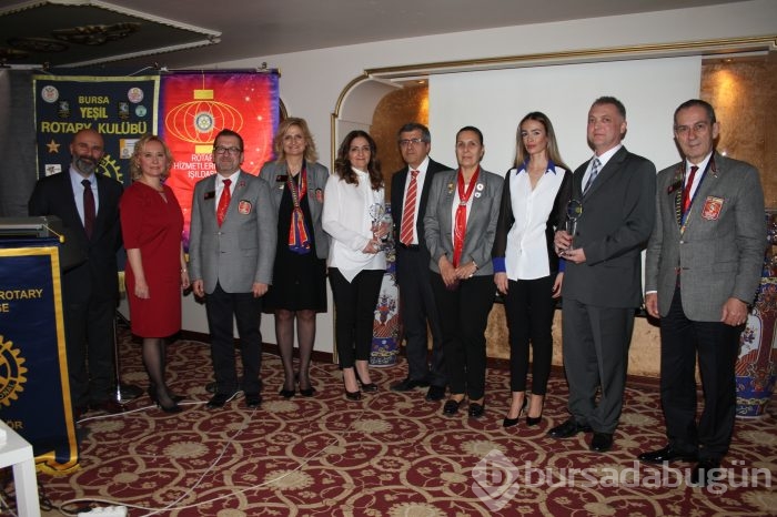 Yeşil Rotary Kulübü meslek hizmet ödüllerini verdi...