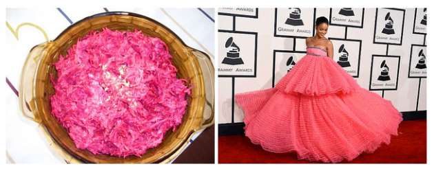 Rihanna'nın elbisesi sosyal medyaya damga vurdu
