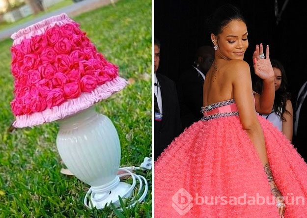 Rihanna'nın elbisesi sosyal medyaya damga vurdu
