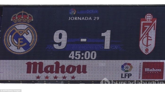 Real Madrid'den 9 gollü galibiyet