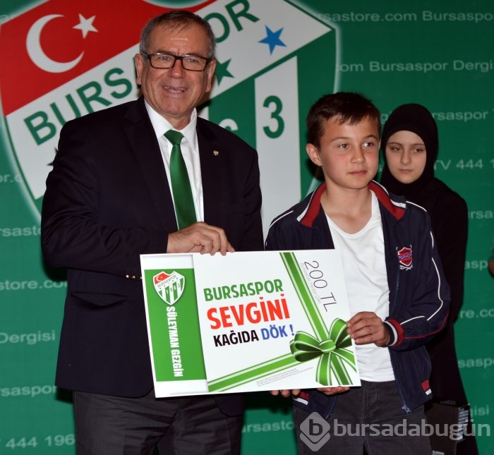 Bursaspor sevgisini kağıda döken minikler ödüllendirildi!