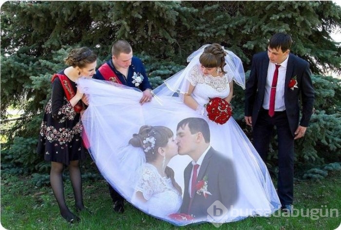 Evlilikten soğutan düğün fotoğrafları