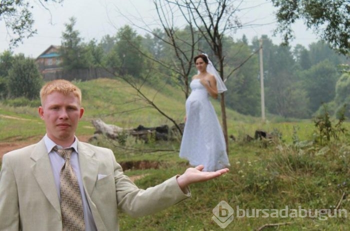 Evlilikten soğutan düğün fotoğrafları