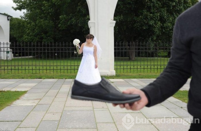 Evlilikten soğutan düğün fotoğrafları