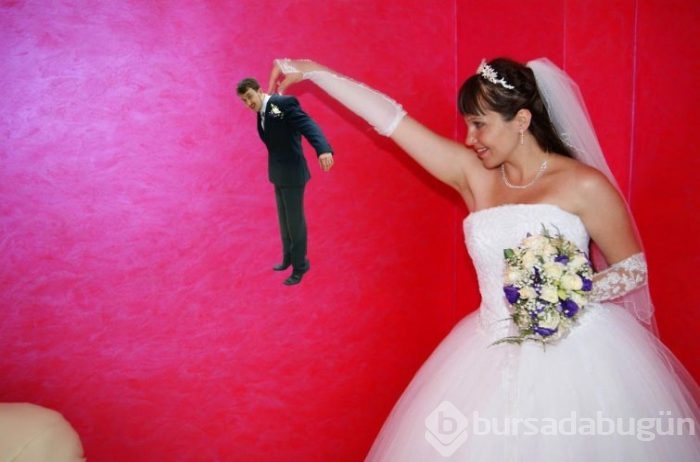 Evlilikten soğutan düğün fotoğrafları