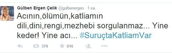 Ünlülerden Suruç tepkisi