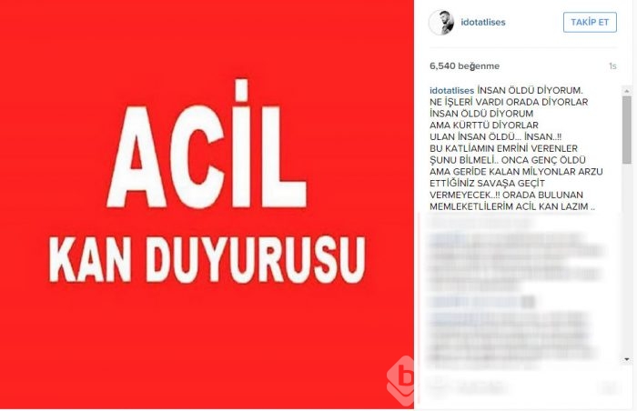 Ünlülerden Suruç tepkisi