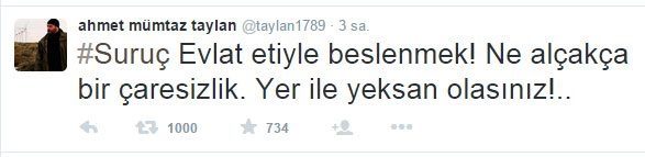 Ünlülerden Suruç tepkisi
