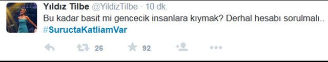 Ünlülerden Suruç tepkisi