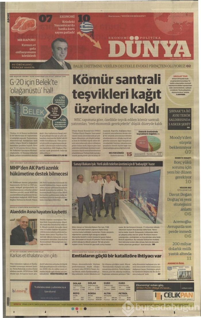 Gazete manşetleri