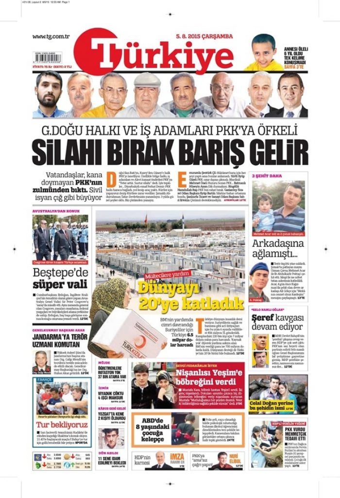 Gazete manşetleri