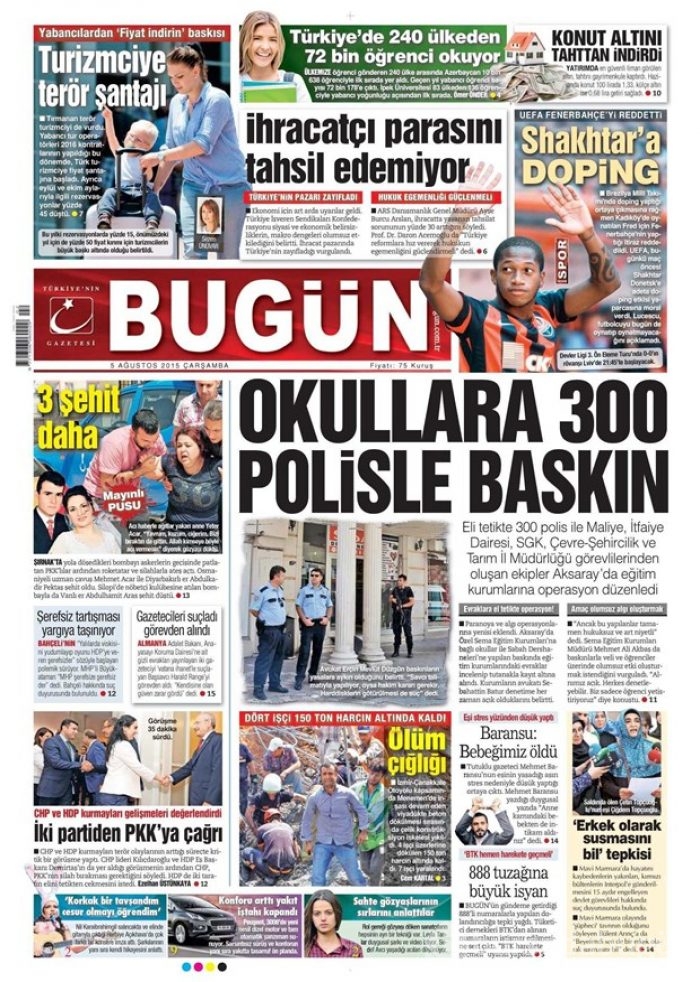 Gazete manşetleri