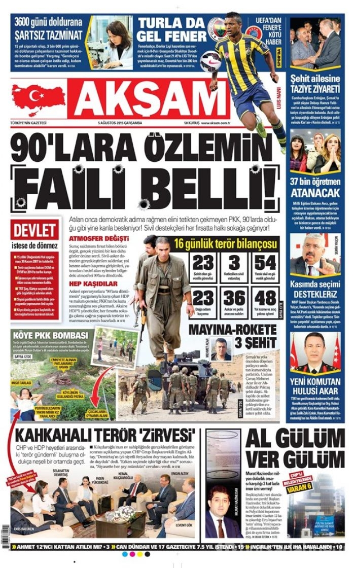 Gazete manşetleri