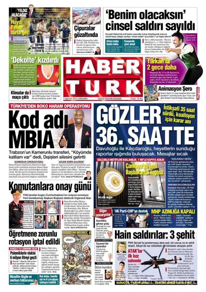 Gazete manşetleri