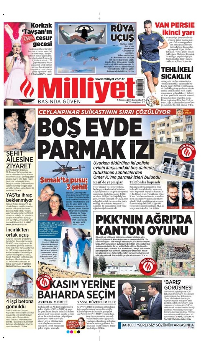 Gazete manşetleri