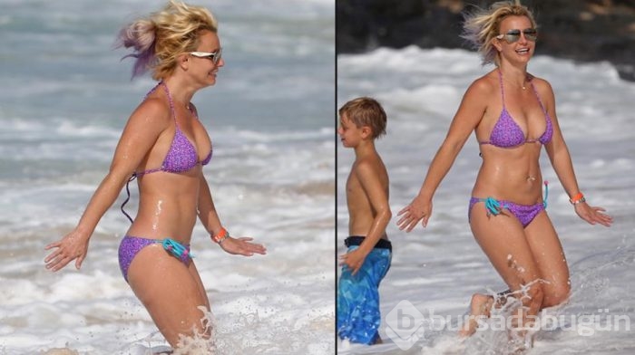 Britney Spears tatilde çoştu