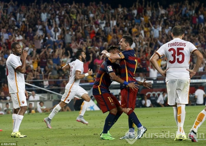 Barcelona'ya Roma hafif geldi!
