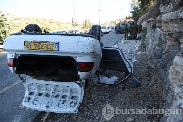 Aracını İsrail askerlerinin üzerine sürdü
