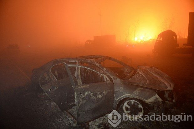 Çin'de 36 saattir devam eden yangın uydudan da görüntülendi
