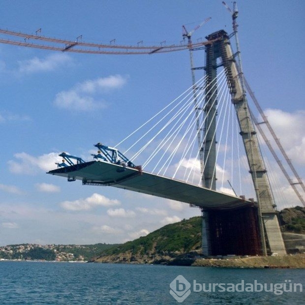 3. Boğaz köprüsü ilerliyor