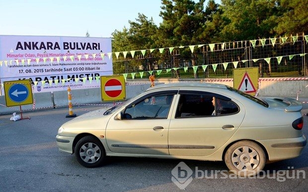 Ankara Bulvarı kapatıldı