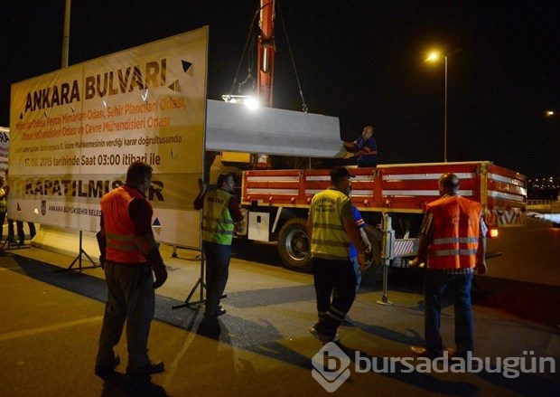 Ankara Bulvarı kapatıldı