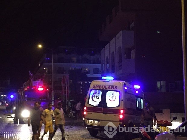 Antalya'da turistlerin kaldığı otelde yangın paniği