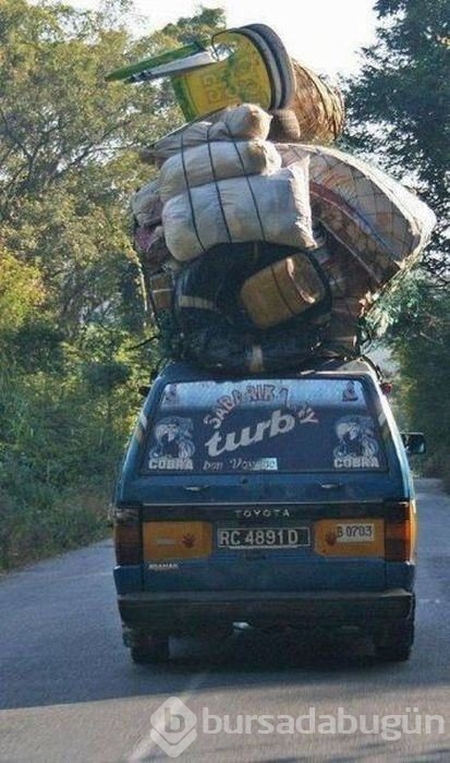 Görenleri şaşırtan taşıma yöntemleri
