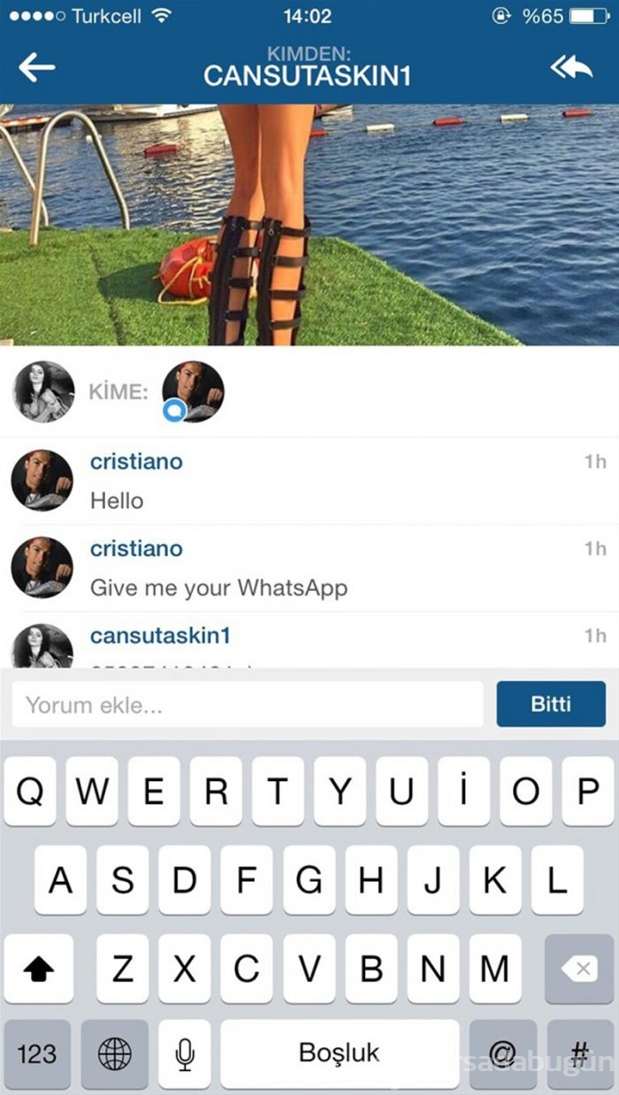 Cristiano Ronaldo Cansu Taşkın'a kancayı taktı!