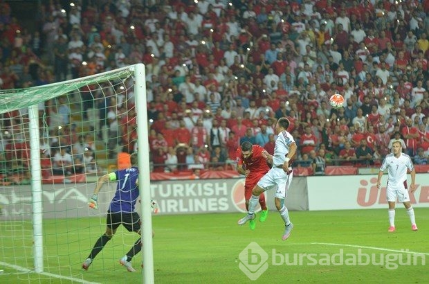 Türkiye-Letonya maçından kareler