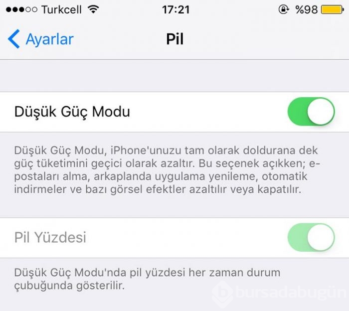 iOS 9'da pil ömrünüzü nasıl arttırabilirsiniz