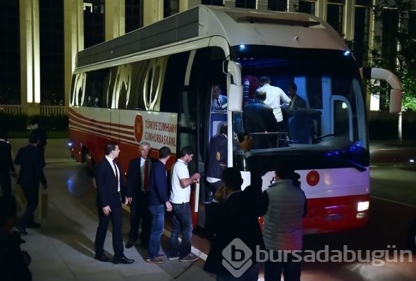 Erdoğan, 16 Türk işçiyi ve ailelerini ağırladı
