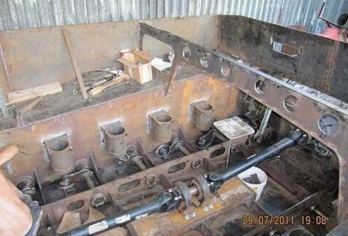 Ruslar Alman tankını bahçede yaptı
