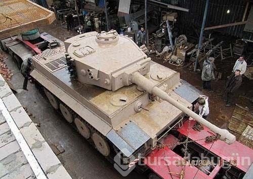 Ruslar Alman tankını bahçede yaptı
