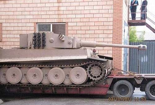 Ruslar Alman tankını bahçede yaptı