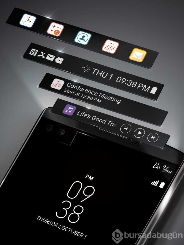 LG'den çift ön kameralı iki ekranlı telefon: V10
