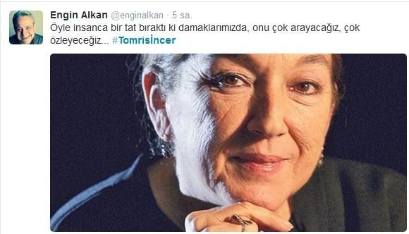 Ünlüler, Tomris İncer'in ardından neler söyledi?
