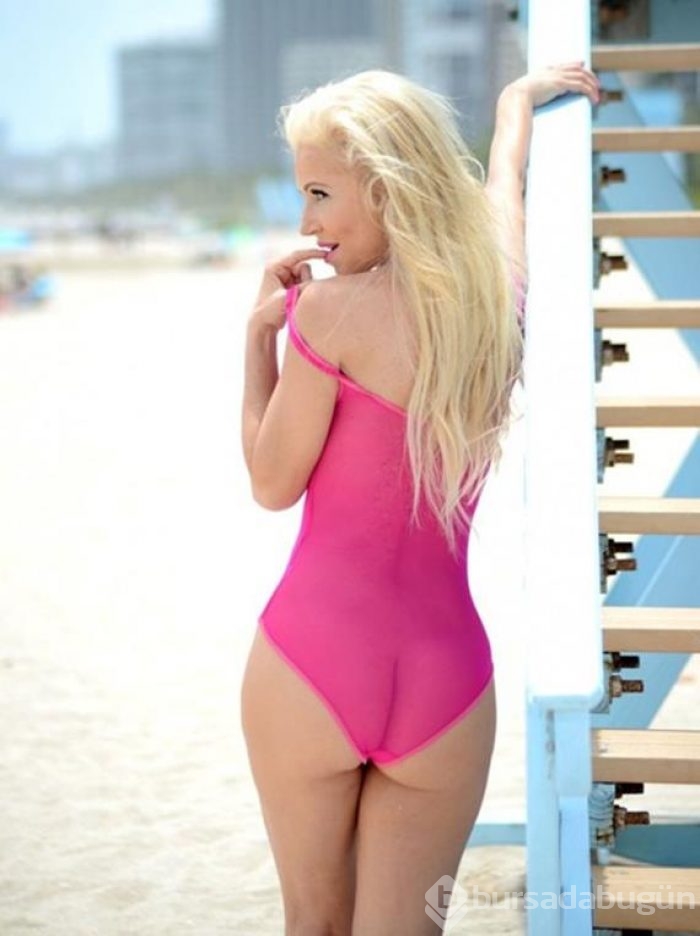 Bayan bikini plaja indi!