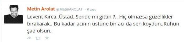 Ünlüler Levent Kırca'nın ardından ne dedi?