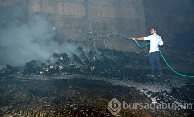İplik fabrikasında çıkan yangın 5 saatte söndürüldü