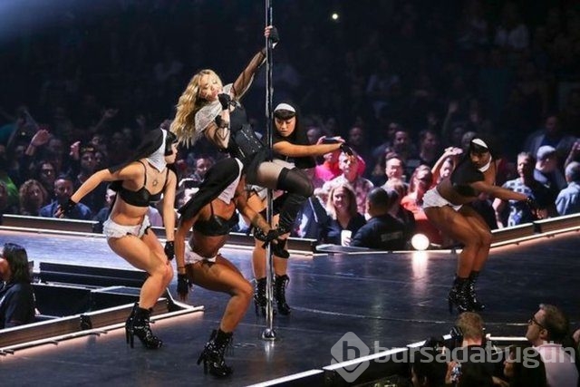 Madonna'dan striptiz şov
