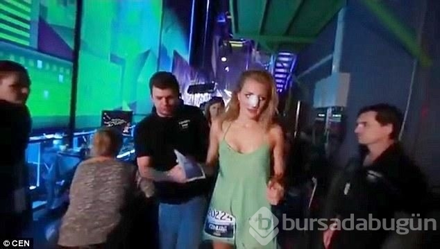 Rus dans yarışmasında talihsiz an
