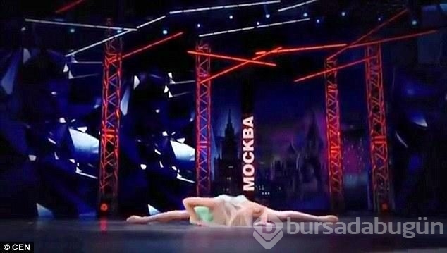 Rus dans yarışmasında talihsiz an