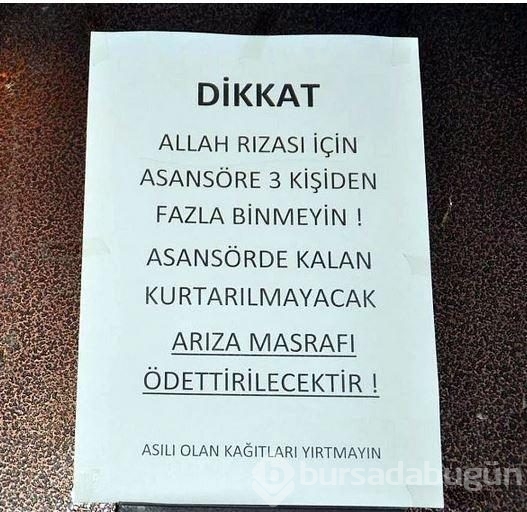 Apartmanlara asılan, güldüren ilan ve duyuru yazıları...