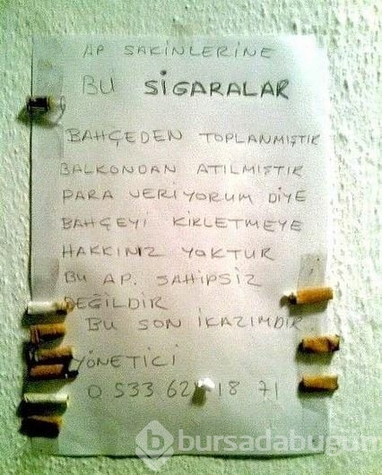 Apartmanlara asılan, güldüren ilan ve duyuru yazıları...