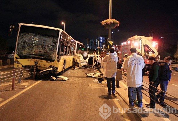 Metrobüs yolunda feci kaza: 5 ölü, 5 yaralı