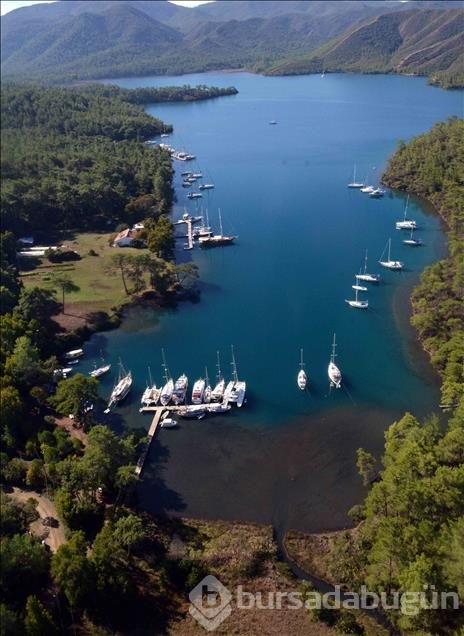 Muğla'nın doğal güzellikleri havadan görüntülendi