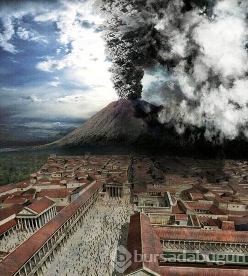 Taş kesilen şehir Pompei