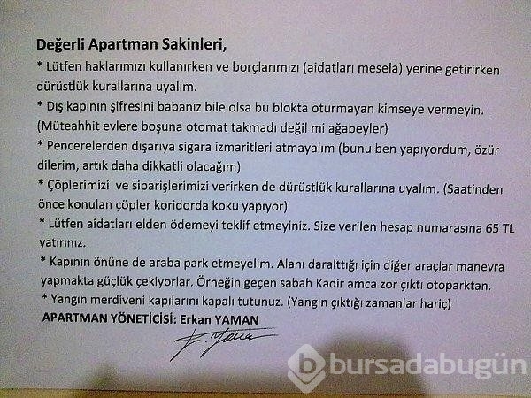 Gülme garantili apartman yönetimi yazıları