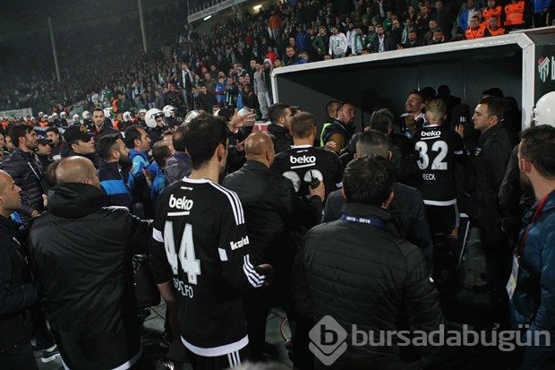 Bursaspor - Beşiktaş karşılaşması sonrası gerginlik